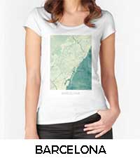 Barcelona Map City Art Posters