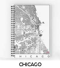 Chicago Map City Art Posters
