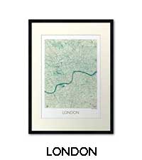 London Map City Art Posters