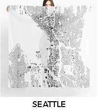 Seattle Map City Art Posters