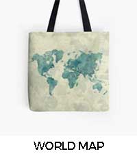 World Map Map City Art Posters
