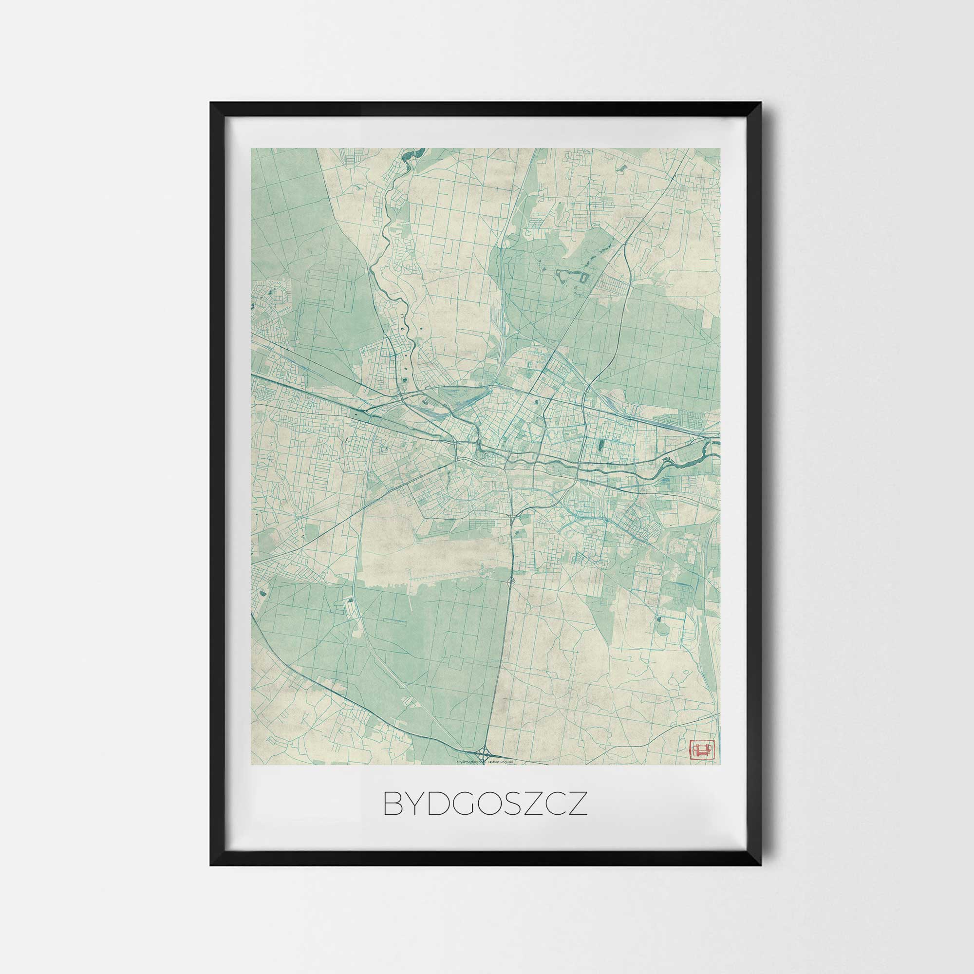 Bydgoszcz Plakat Miasta Mapa