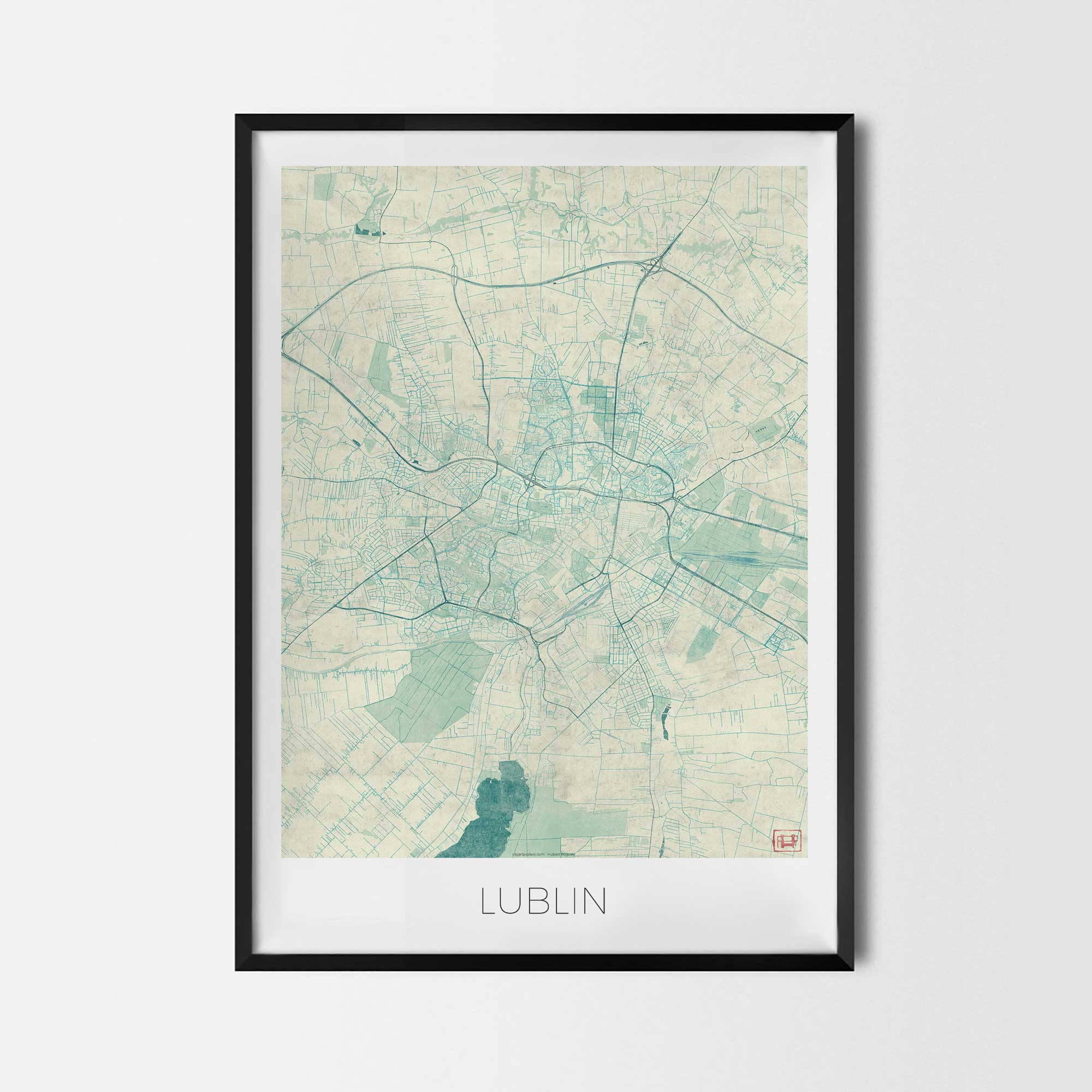 Lublin Plakat Miasta Mapa