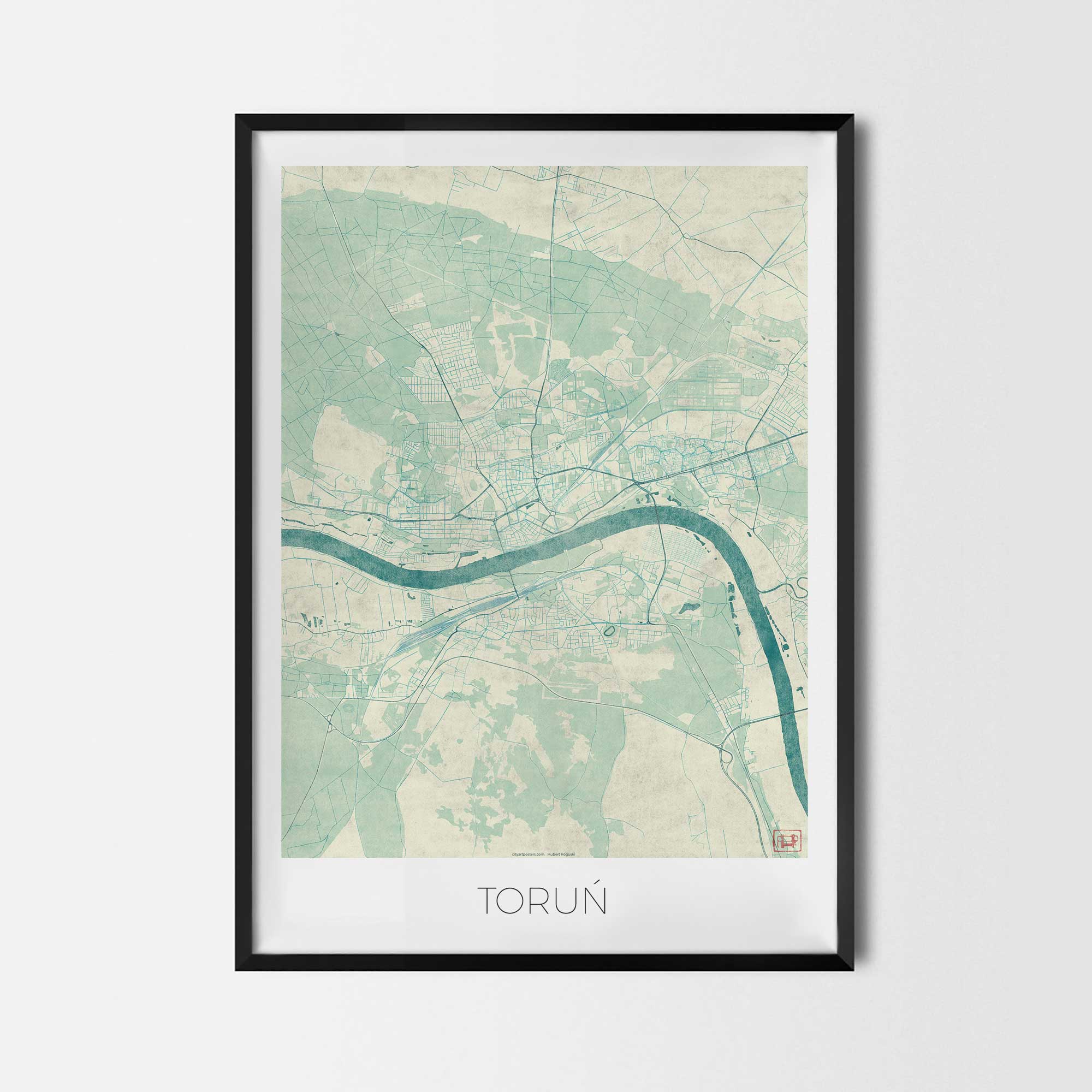 Torun Plakat Miasta Mapa