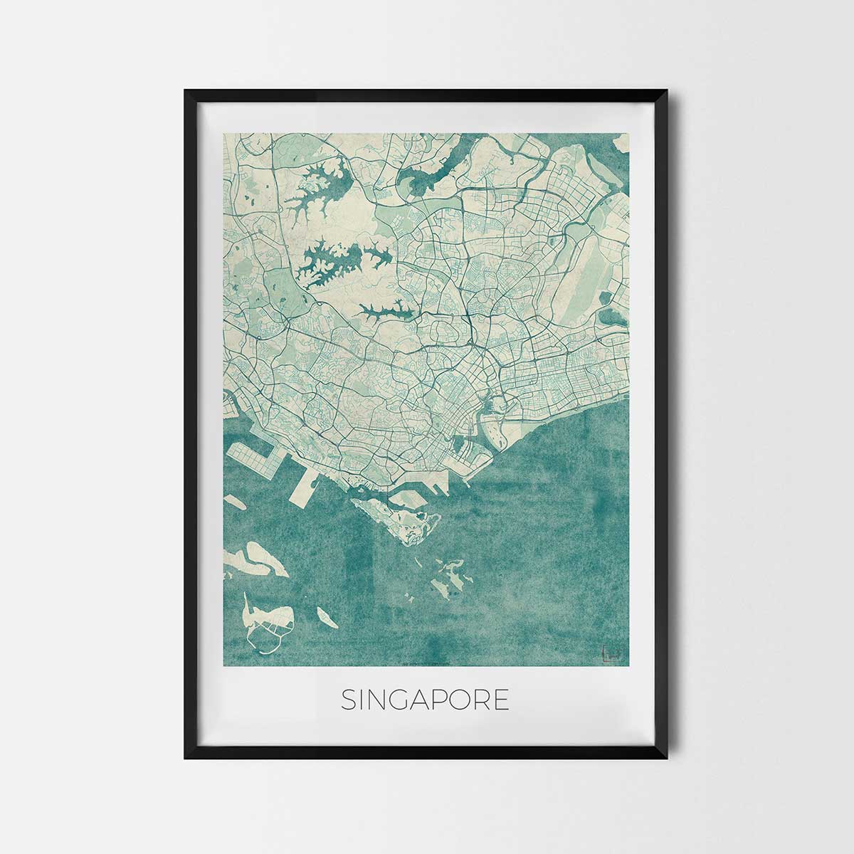 Singapore art posters city map art posters map posters city art prints city posters