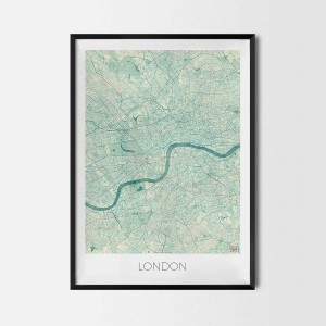 London City Map Posters Art Prints