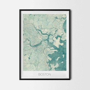 Boston art posters city map
