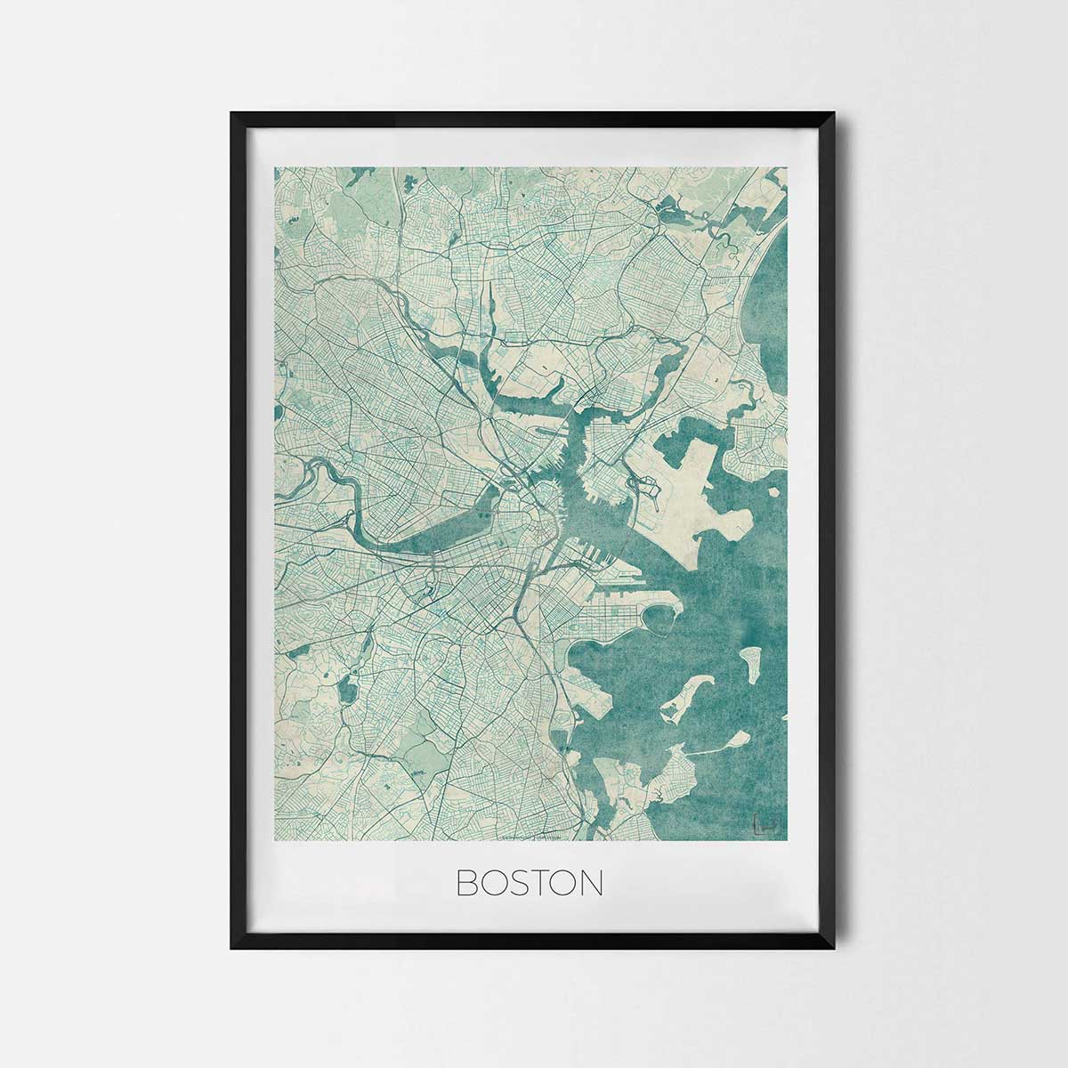 Boston art posters city map art posters map posters city art prints city posters
