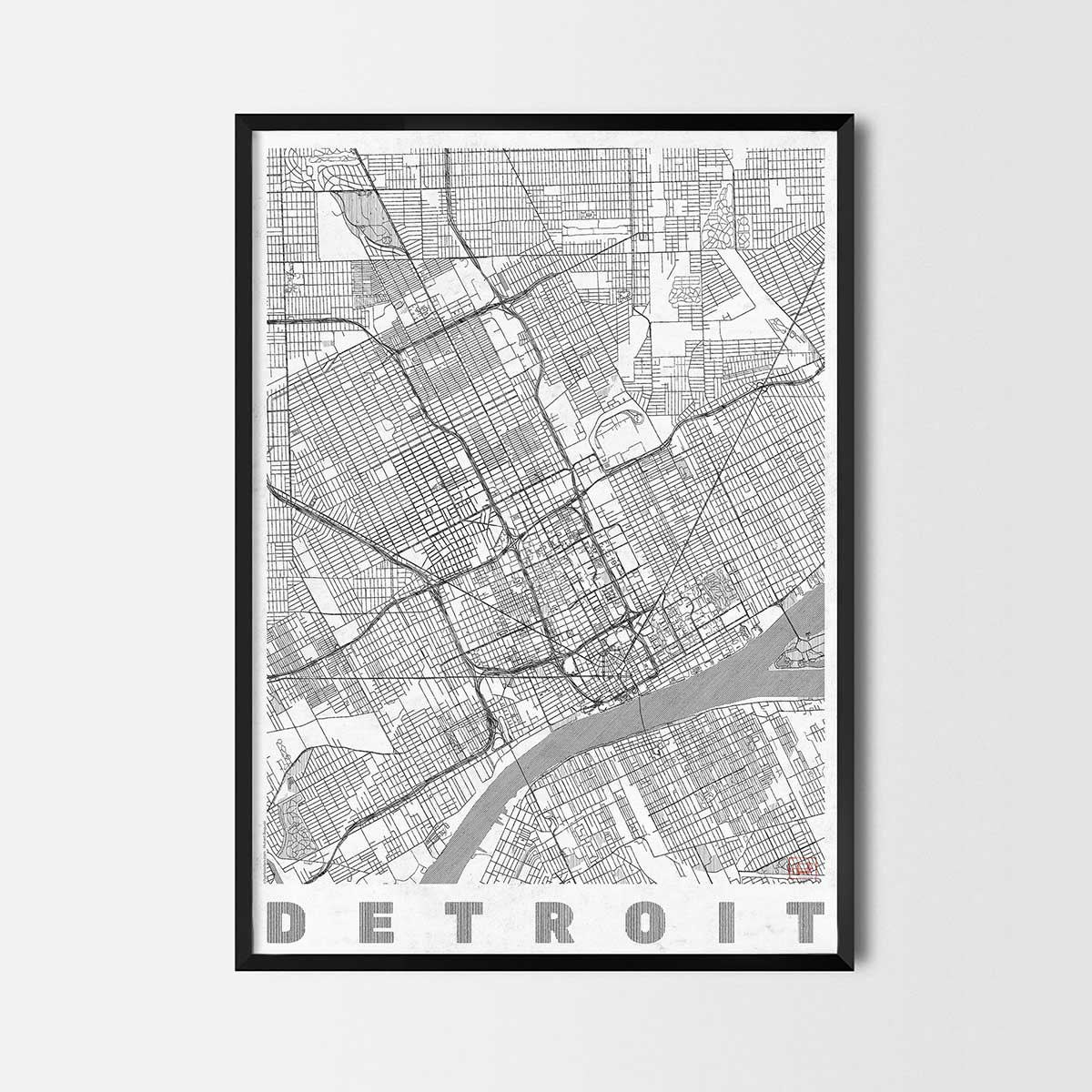 detroit art prints city map art posters map posters city map prints city posters