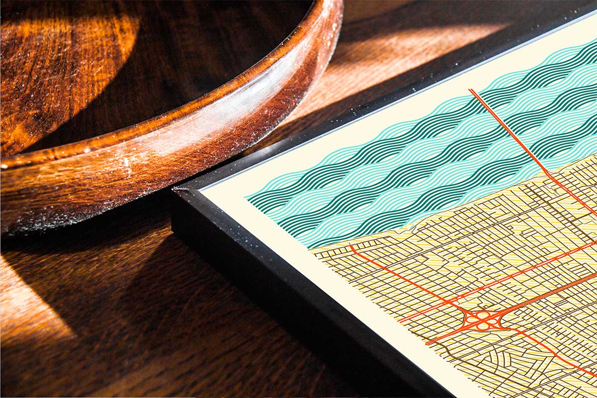 New Orleans Map Prints Retro Posters