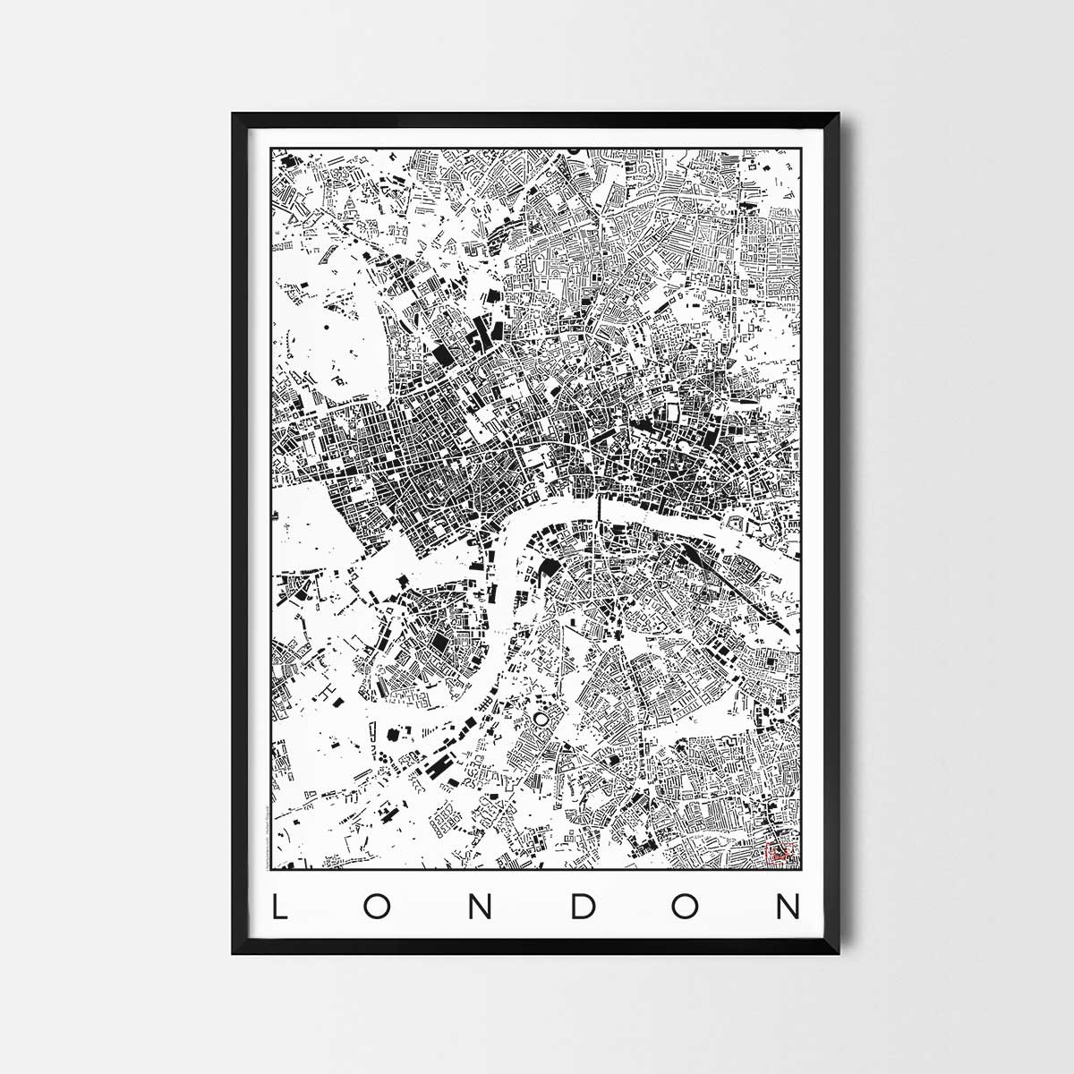 London map poster schwarzplan urban plan