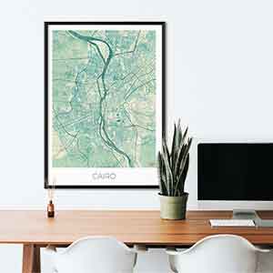 Cairo gift map art gifts posters cool prints neighborhood gift ideas