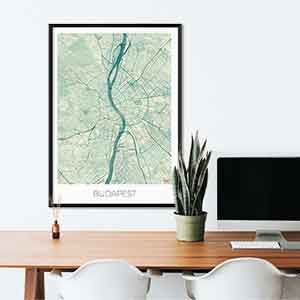 Budapest gift map art gifts posters cool prints neighborhood gift ideas