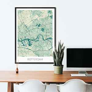 Rotterdam gift map art gifts posters cool prints neighborhood gift ideas