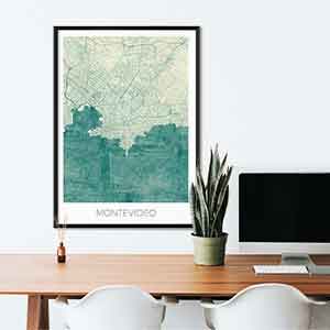 Montevideo gift map art gifts posters cool prints neighborhood gift ideas